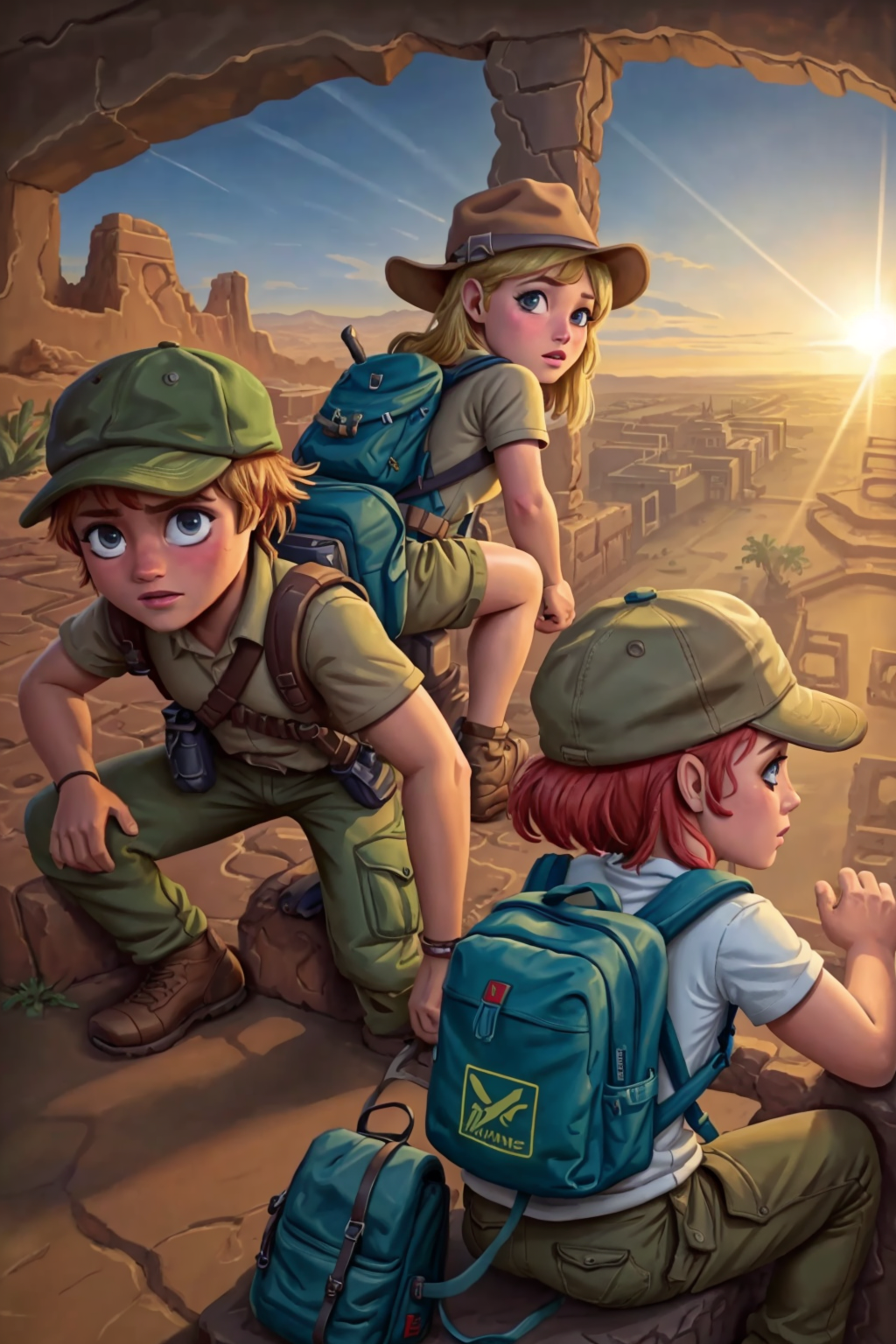 132791-2988707295-1-2girls 2boys adventuring in ancient desert ruins khaki-Children_Stories_V1-CustomA.png